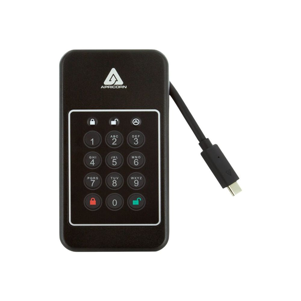 Apricorn SSD Hard Drive Aegis NVX - 2TB - USB 3.2 Gen 2 - Black