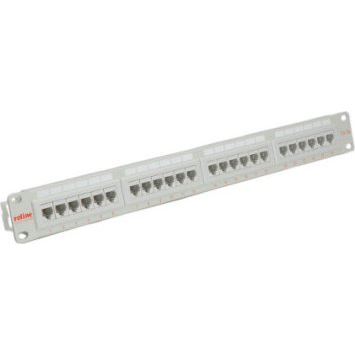 ROLINE Kat.5e Class D 48,26cm 19Zoll-Patchpanel 24 Ports UTP grau