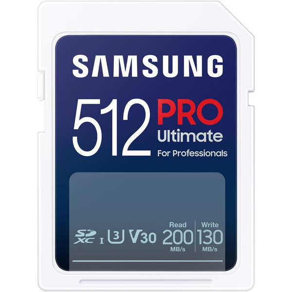 Samsung PRO Ultimate SDXC 512GB UHS-I U3 [Záznam 130MB/s Čtení 200MB/s]