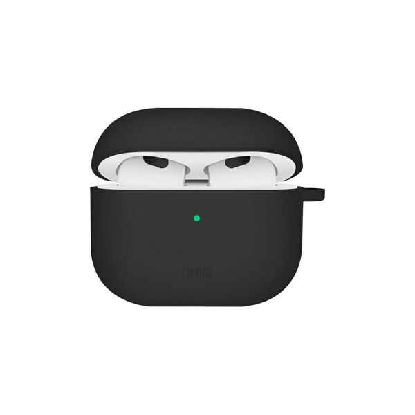 UNIQ tok Nexo AirPods 4 készülékhez + silikon fülhorgok fekete