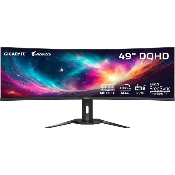 49" Gigabyte Aorus CO49DQ OLED monitor fekete