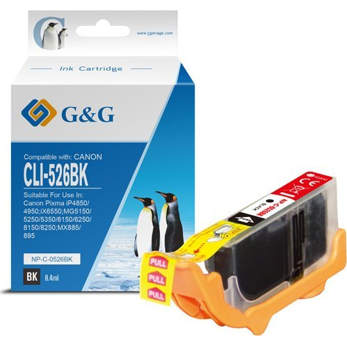 G&G Tinte komp. mit Canon CLI-526BK/ 4540B001 FotoSchwarz