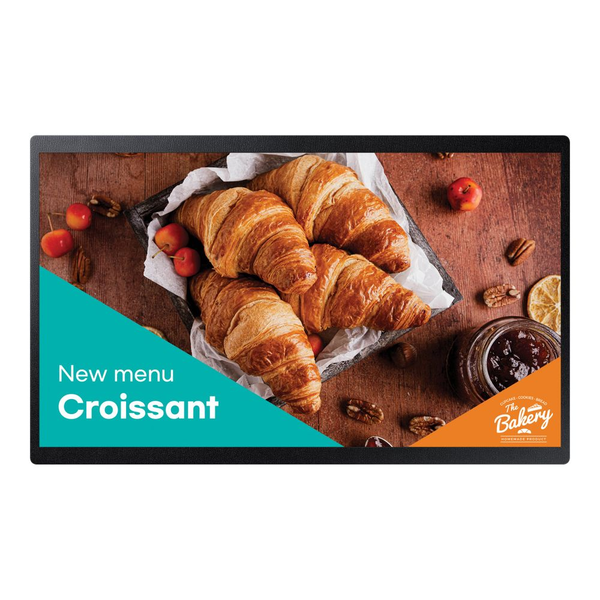 Samsung QB24C Digital fladpaneldisplay 61 cm (24") LED Wi-Fi 250 cd/m² Fuld HD Sort Indbygget processer Tizen 16/7