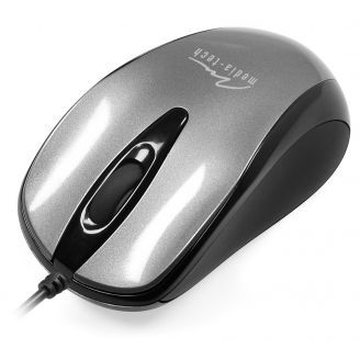 Media-Tech Plano optikai USB egér 800 DPI ezüst (MT1091S)