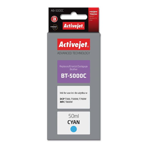 Atrament Activejet pre Brother BT-5000C new AB-5000C modrý (cyan)