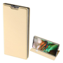DUX DUCIS Samsung Galaxy Note 10 (SM-N97F) SKIN PRO калъф стоящ, кожен ефект (FLIP, странично отваряне, държач за банкова карта, функция настолен държач), злато