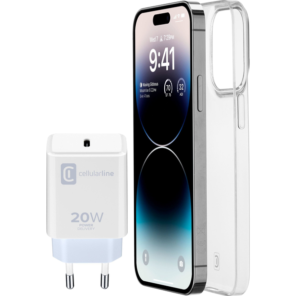 Cellularline 8018080447891 кейс за мобилен телефон 17 см (6.7") Калъф Бяла