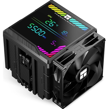 THERMALRIGHT Peerless Assassin 140 Digital fekete processzor hűtő (PEERLESS ASSASSIN 140 DIGITAL BLACK)