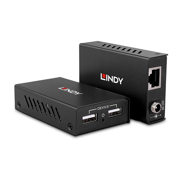 Lindy 43408 extensor audio/video Transmisor y receptor de señales AV Negro