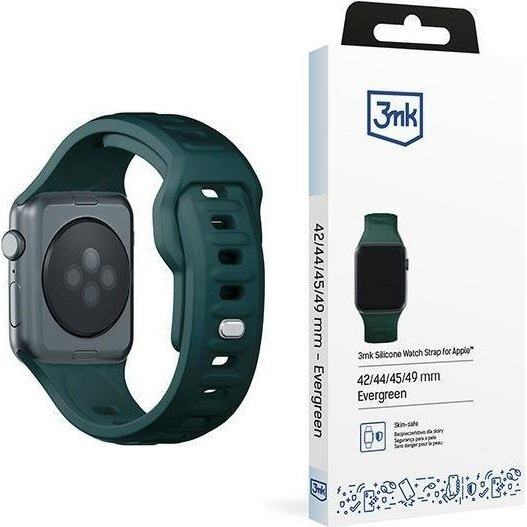 3mk Silicone Watch Szíj for Apple 42/44/45/46/49 mm Evergreen (big)