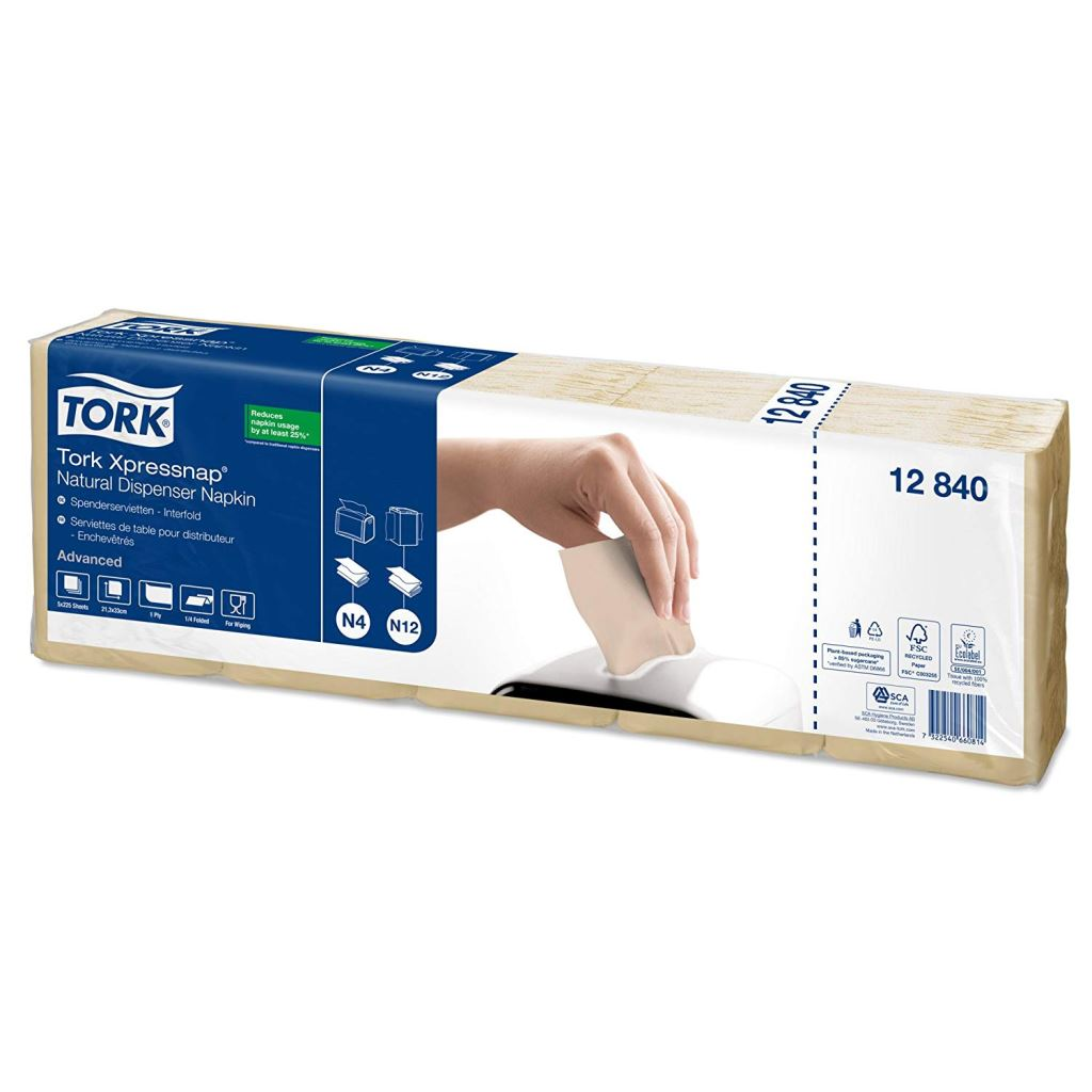 Tork Universal Interfolded adagolós szalvéta 1 rétegű (1125 db/csomag) natur (12840) (T12840)