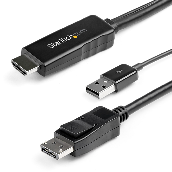 StarTech.com HD2DPMM3M адаптер за видео кабел 3 м HDMI тип A (стандартен) DisplayPort Черен