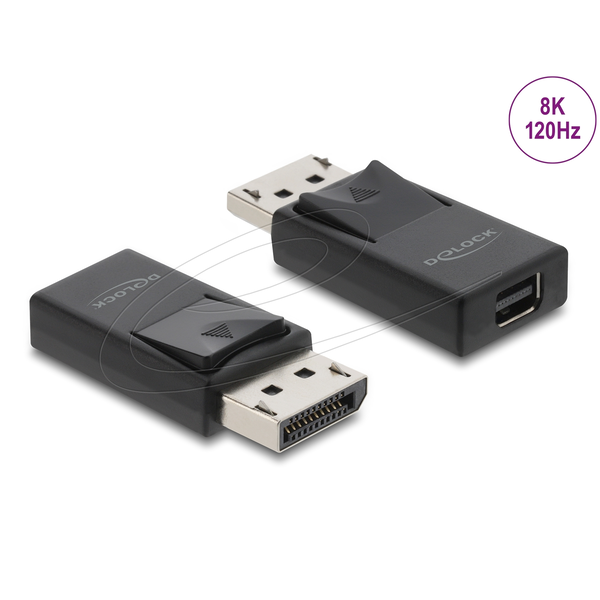 Delock DisplayPort zu Mini DisplayPort Adapter 8K mit HDR und HDCP Unterstützung - bidirektional