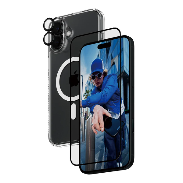 PanzerGlass 3in1 Protection Apple iPhone 16 Plus Telefon tok készlet - Átlátszó