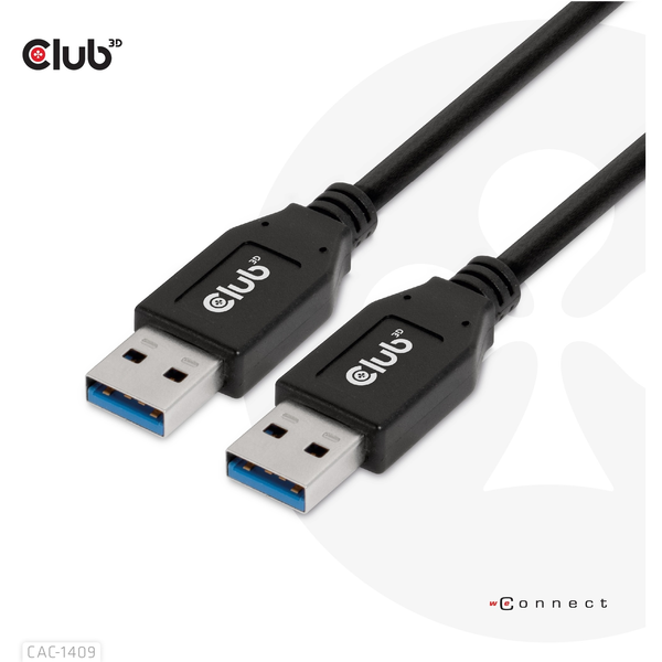 CLUB3D CAC-1409 USB kábel USB 3.2 Gen 2 (3.1 Gen 2) 0,5 M USB A Fekete