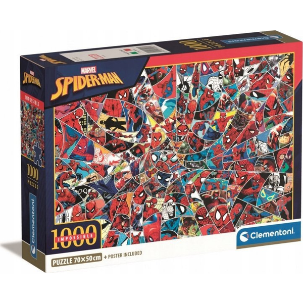 Clementoni Impossible Spider-Man Puslespil 1000 stk Tegneserier