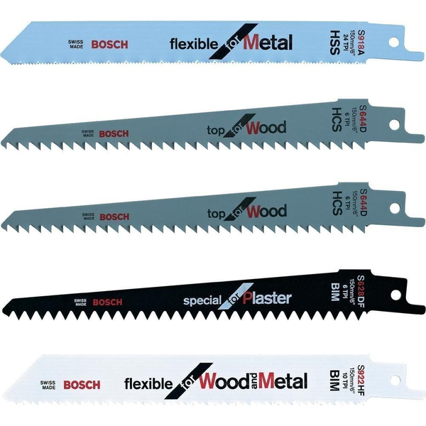 Bosch F016800307 нож за прободен, резбарски и саблен трион Нож за трион 5 броя