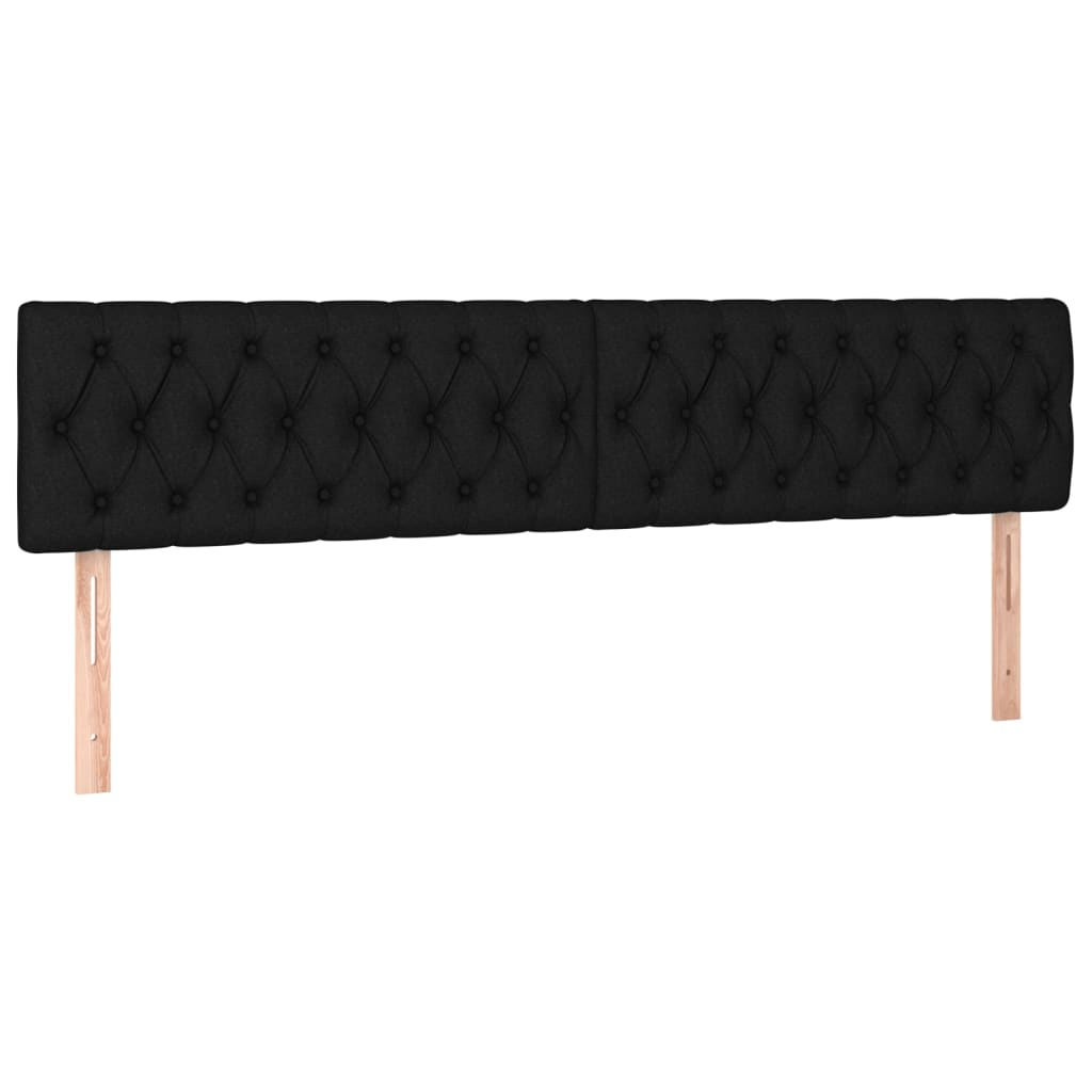 2 db fekete szövet fejtámla 90x7x78/88 cm (346370)