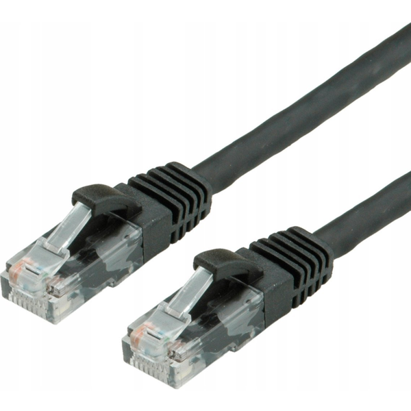 Value 21.99.1469 RJ45 Hálózati kábel, patchkábel CAT 6A U/UTP 20.00 m Fekete Árnyékolatlan 1 db