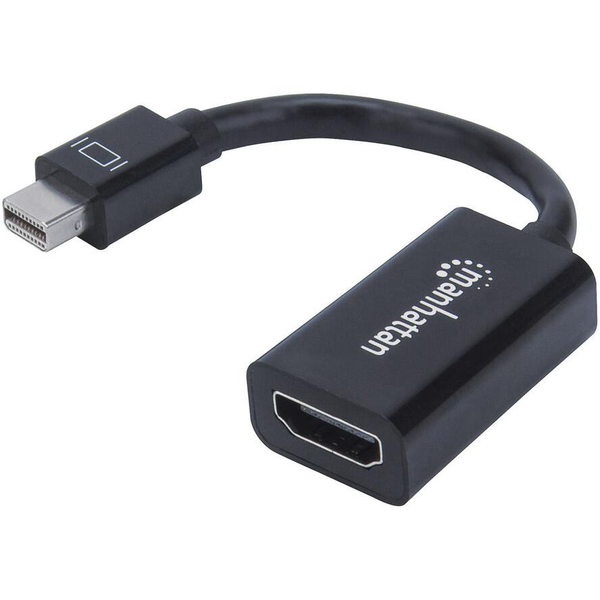 Manhattan 151528 video kabel adapter 0,12 m Mini DisplayPort HDMI Type A (Standaard) Zwart