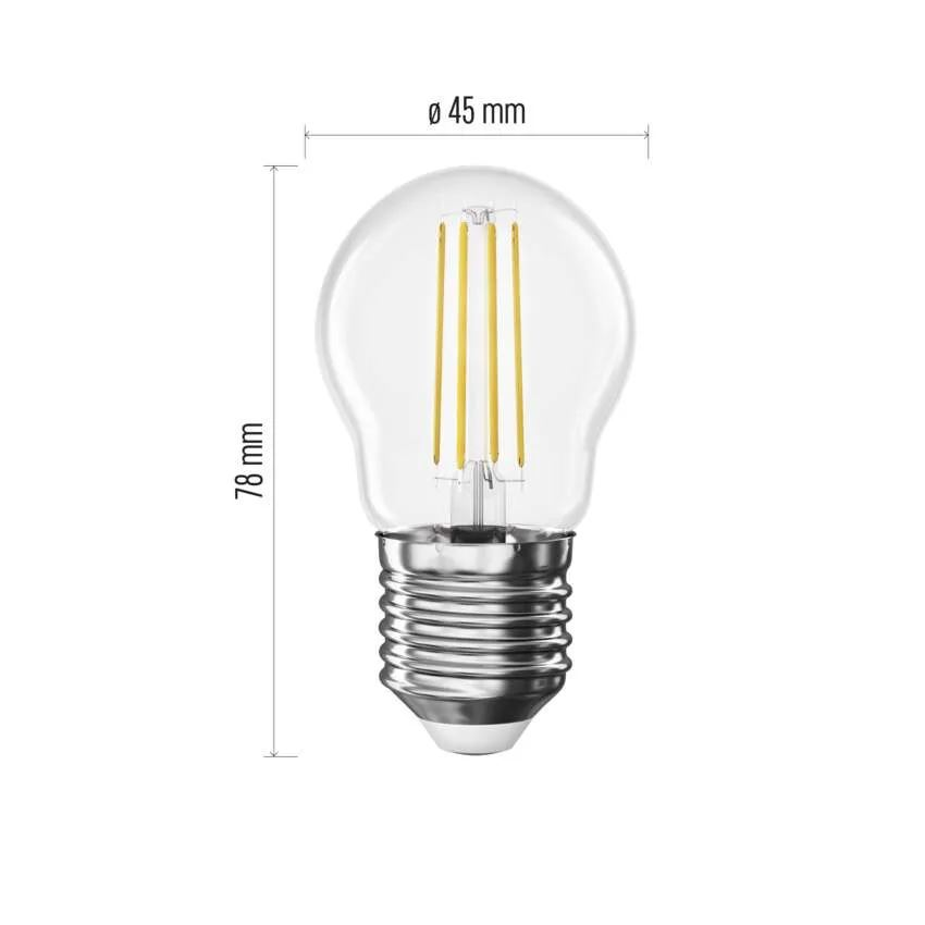 Emos Filament Mini Globe / E27 / 3,4W (40W) / 470lm meleg fehér LED izzó (ZF6D22) (ZF6D22)