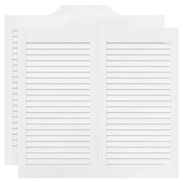 fehér lengőajtók lamellás kialakítású 2 pár 90x80 cm