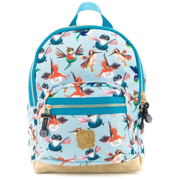 Pick & Pack Birds Backpack (22 x 31 x 11 cm) - Dusty blue