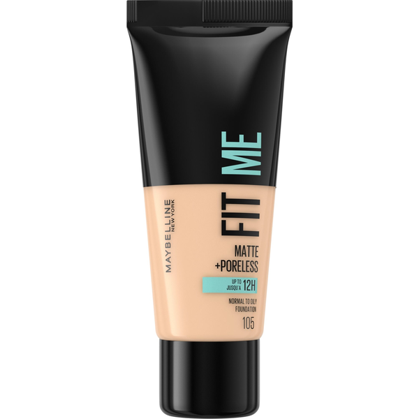 MAYBELLINE NEW YORK Fit Me! Matte & Poreless Foundation 105 Natural Ivory 30 ml