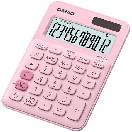 Casio MS 20 UC Asztali Számológép - Rózsaszín (MS 20 UC PK)