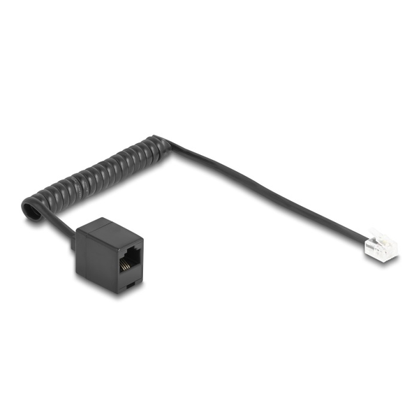 Delock Telefonkabel/Spiralkabel RJ11 St. zu RJ45 Bu. 1m
