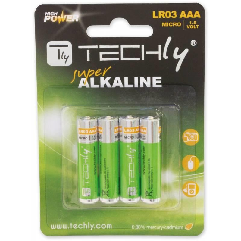 Techly LR03 AAA 1.5V Egyszer használatos elem Lúgos (Techly-307001)