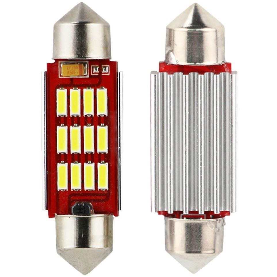 SEFIS LED szofita izzó 39mm 12V 12SMD CANBUS (4583-MS-046416)