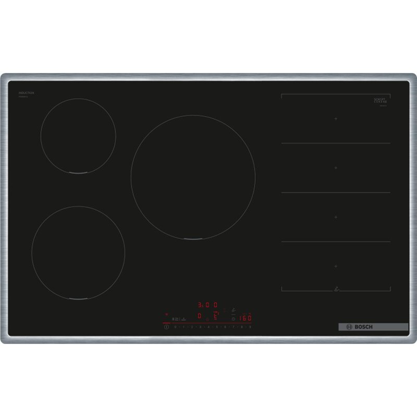 Bosch Serie 6 PXV845HC1E varná doska Čierna Vstavaný 80 cm Indukčná varná doska so zónami 5 zone(s)