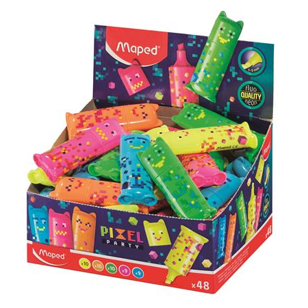 Maped Szövegkiemelő display, 1-5 mm,  "Pixel Party Mini", 5 különböző szín (IMA743603)