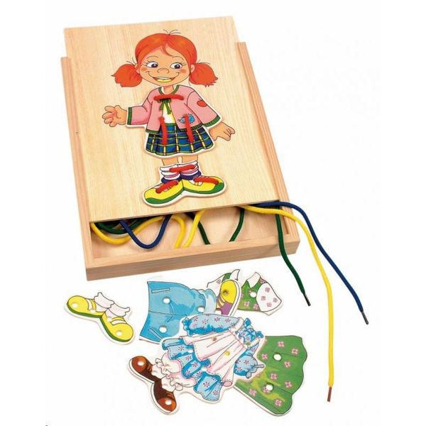 Woodyland Öltöztethető kislány fajáték (90017)