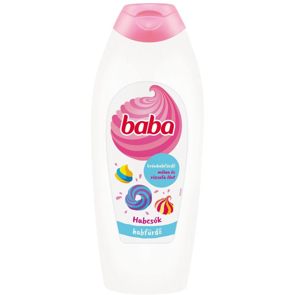 Baba krémhabfürdő málna és rózsafa illattal 750 ml (8720181464201)