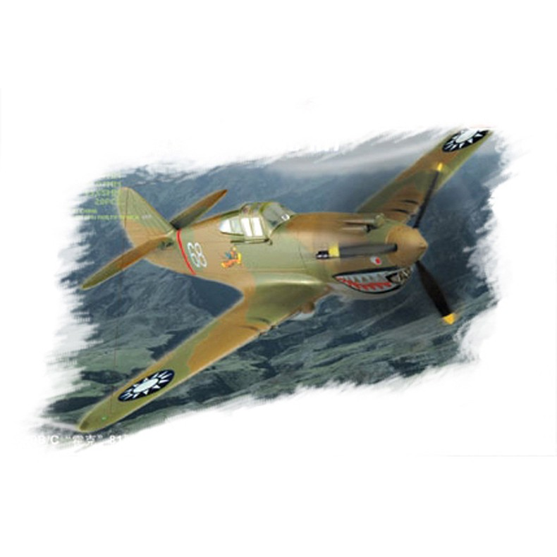 HobbyBoss P-40B/C Hawk- 81 vadászrepülőgép műanyag modell (1:72) (MHB-80209)
