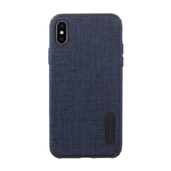 Szilikon telefonvédő (textil bevonat) SÖTÉTKÉK [Apple iPhone XS 5.8] (5996457781713)