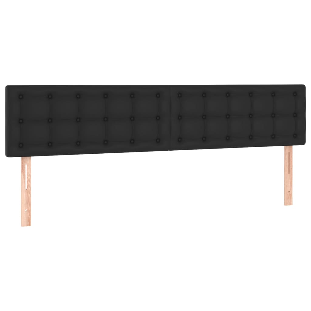 2 db fekete műbőr fejtámla 90x5x78/88 cm (346504)