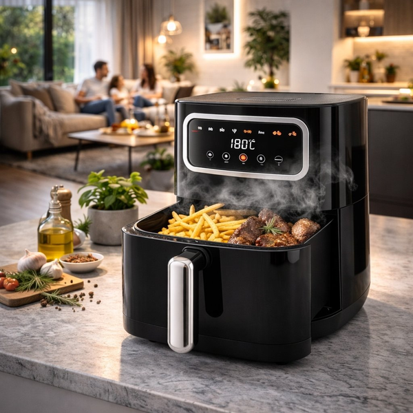 Cuptor fără ulei Retoo 5 L, 1500 W, 8 programe
