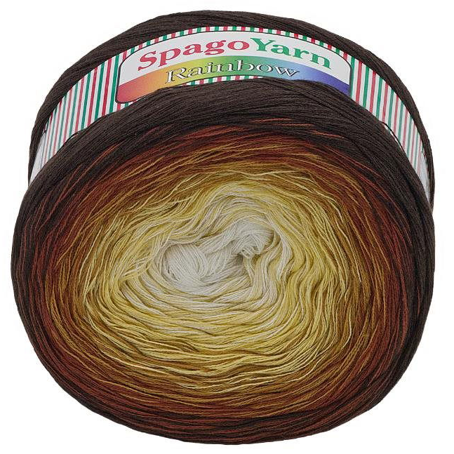 SpagoYarn Rainbow 250 g - 7 sárga-barna (7659)