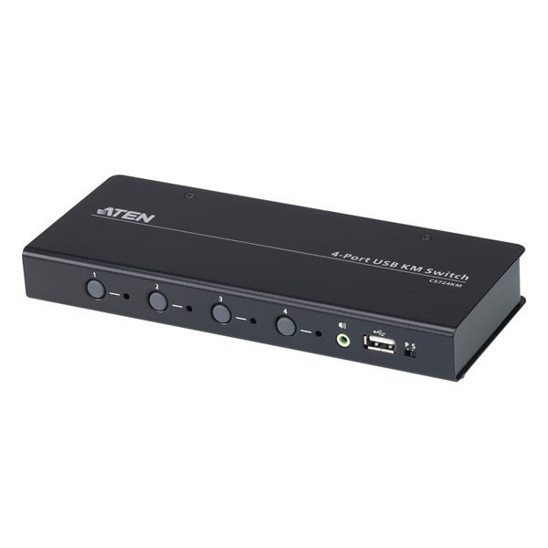 ATEN KM Switch USB Boundless, 4 port (kábelt tartalmaz)