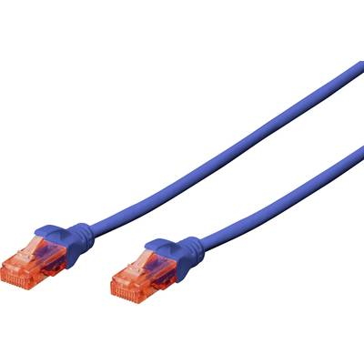RJ45 Hálózat csatlakozókábel CAT 6 U/UTP 1x RJ45 dugó - 1x RJ45 dugó 10 m Kék UL minősített Digitus