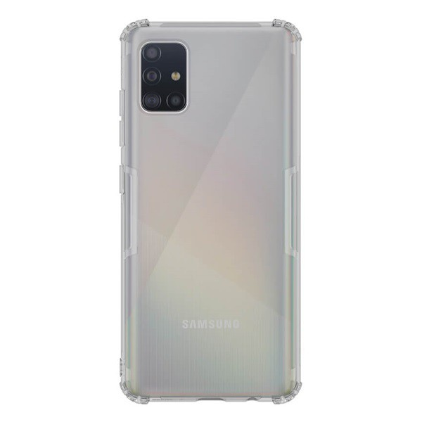 NILLKIN NATURE szilikon telefonvédő (közepesen ütésálló, légpárnás sarok, 0.6 mm, ultravékony) SZÜRKE [Samsung Galaxy A51 (SM-A515F)]