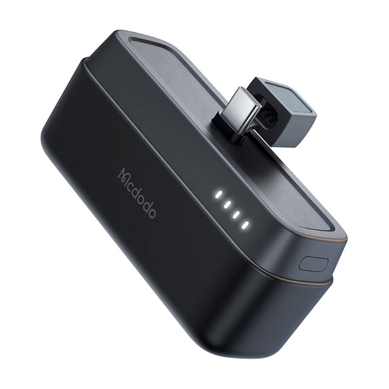 Mcdodo MC-6301 Powerbank integrált csatlakozóval USB-C / 5000mAh 20W - Fekete (MC-6301)