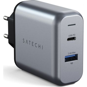 Satechi USB-A / USB-C Hálózati Gyorstöltő Adapter 30W - Sötétszürke (ST-MCCAM-EU)