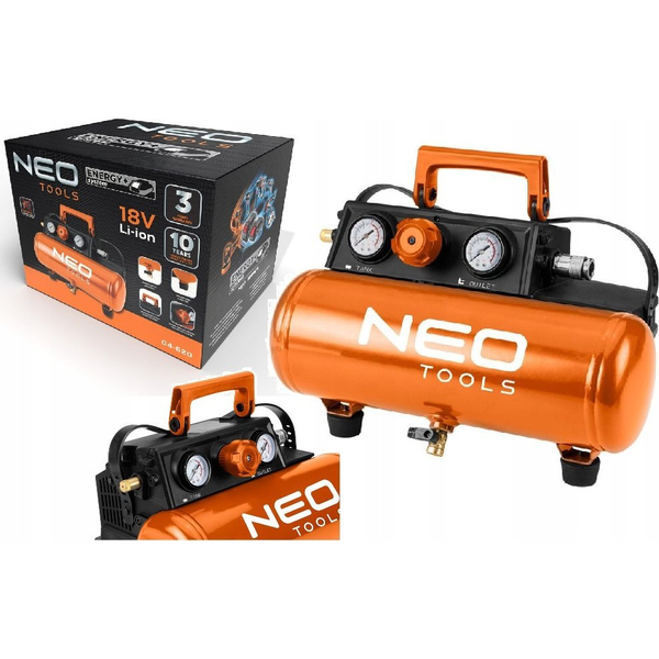 NEO Akkus Kompresszor Energy+, 18V, 8Bar/3.8L