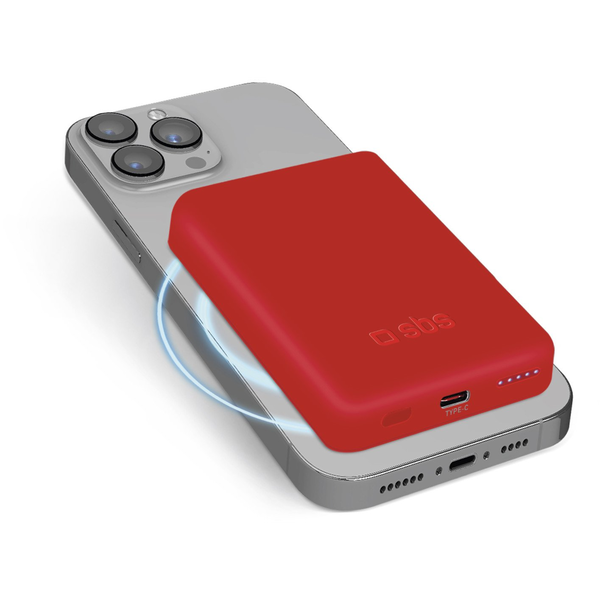 SBS TEBB5000MAG1CR 5000mAh USB-C, MagSafe - red