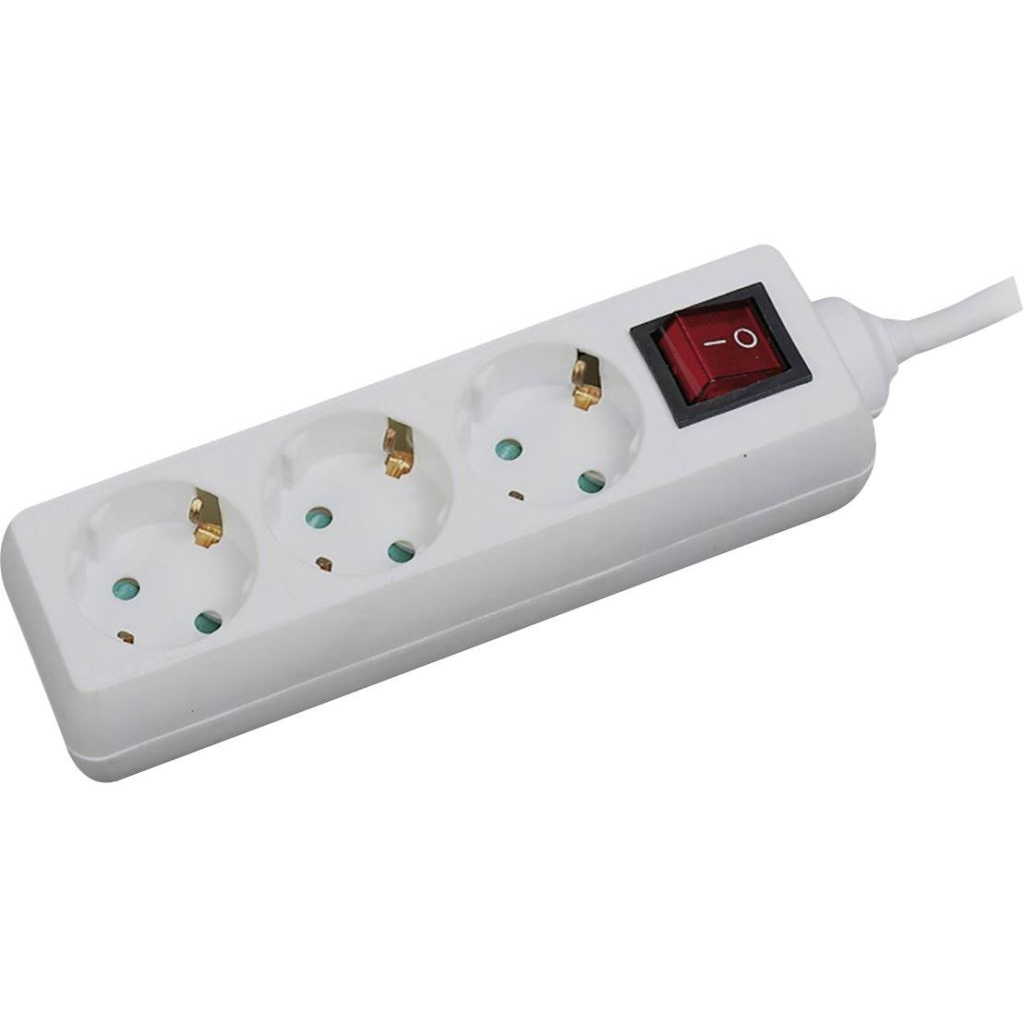 LogiLink LPS206 Elosztó kapcsolóval Fehér Védőérintkezős 1,4m (LPS206)