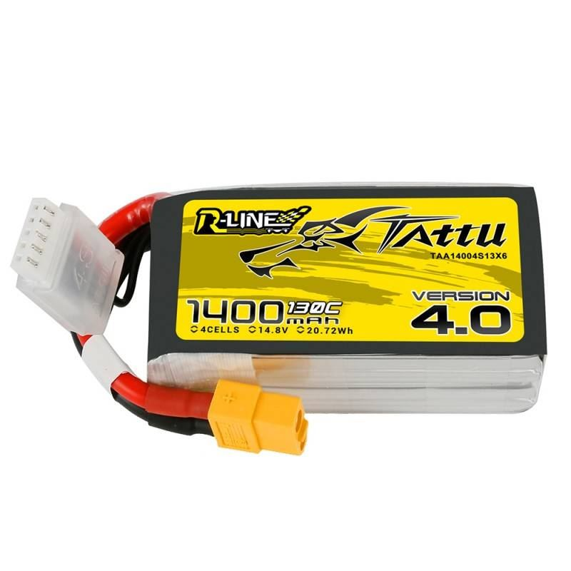 Tattu R-Line 4.0 1400mAh 14.8V 130C 4S1P XT60 akkumulátor (TAA14004S13X6) (TAA14004S13X6)